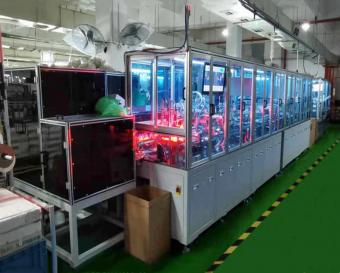Floor drain assembly machine